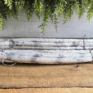 Glitter Faux Birch Log Foam Bundle Christmas Holiday Farmhouse Decor